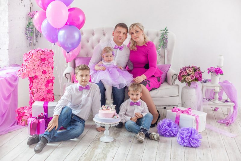 совместная фотосессия с ребёнком на день рождения