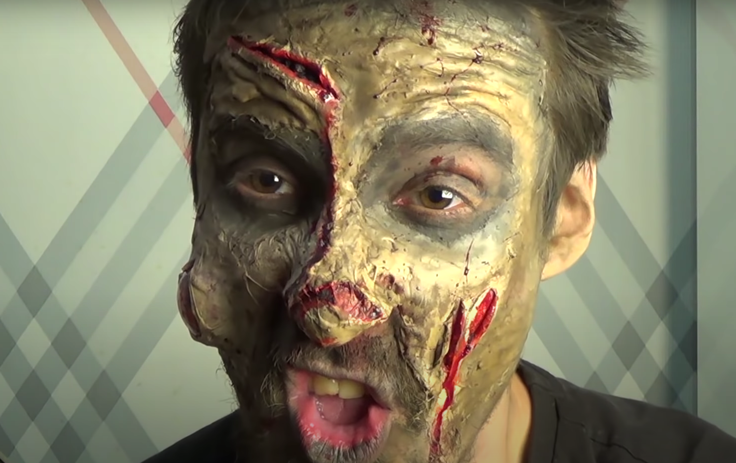 макияж зомби на хэллоуин шаг 6