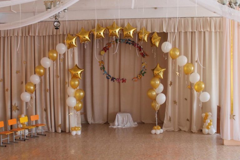 Оформление зала на выпускной в детском саду без шаров