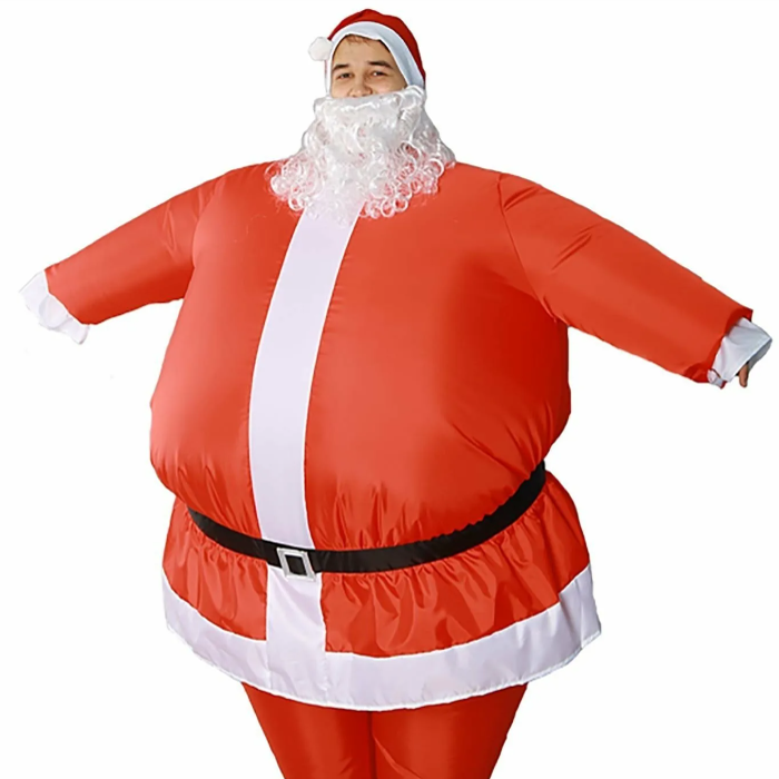 Костюм мороза куплю. Надувной костюм. Костюм Деда Мороза, надувной. Костюм Санта Клауса надувной. Надувной костюм дедмороза.